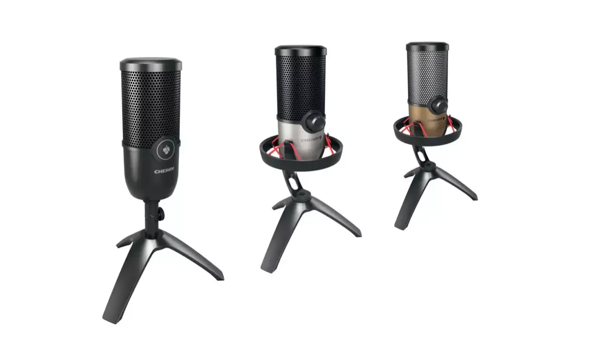 Une série de trois microphones USB chez Cherry avec la gamme UM