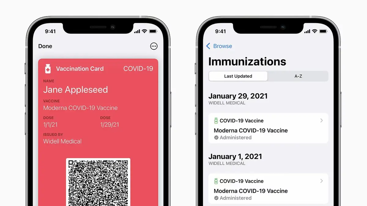 iOS 15.4 permettra d'ajouter son certificat de vaccination COVID19 à Santé et Wallet  