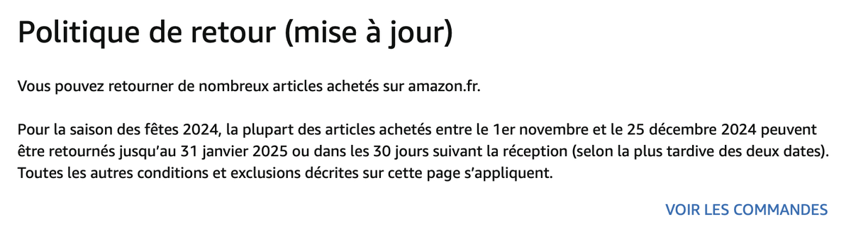 Un peu de largesse chez Amazon