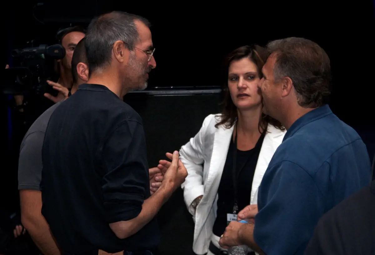 Steve Jobs, Katie Cotton and Phil Schiller, 2006