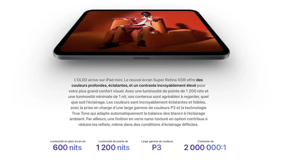 iPad mini OLED&nbsp;: Apple explique pourquoi son &eacute;cran reste limit&eacute; &agrave; 60 Hz