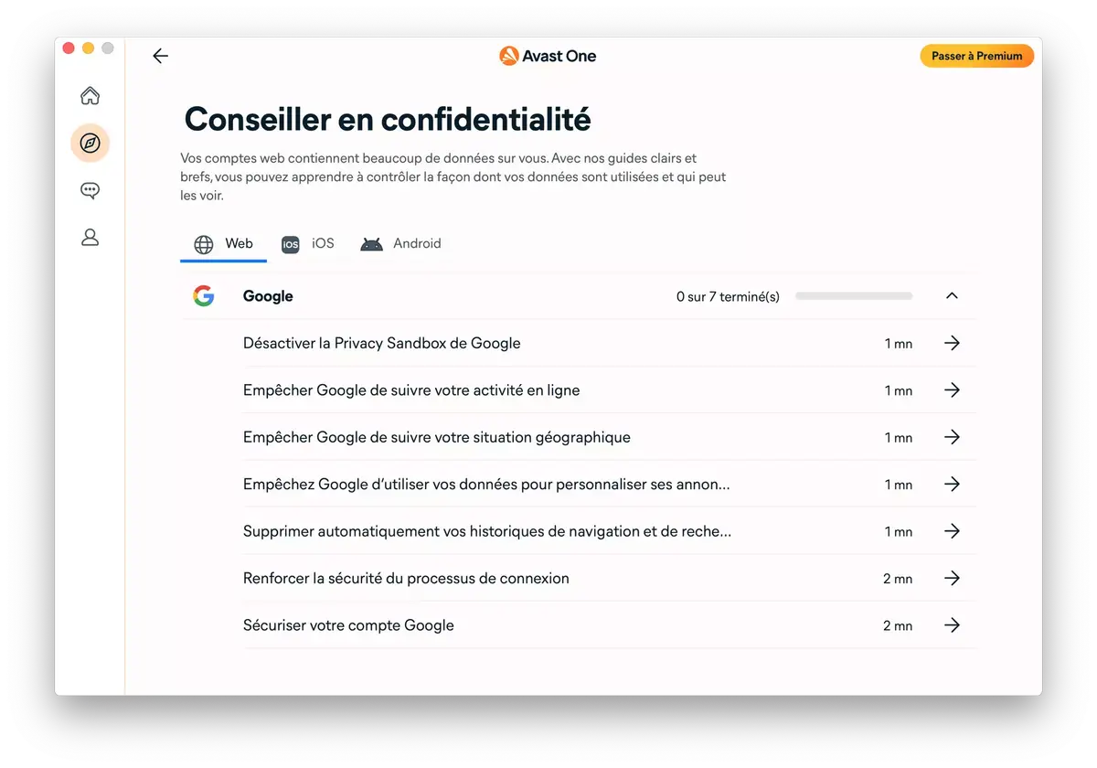 Guide confidentialité Google