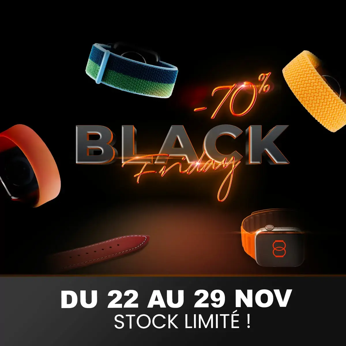 #BlackFriday : jusqu'à -70% sur les bracelets pour Apple Watch chez Band-Band