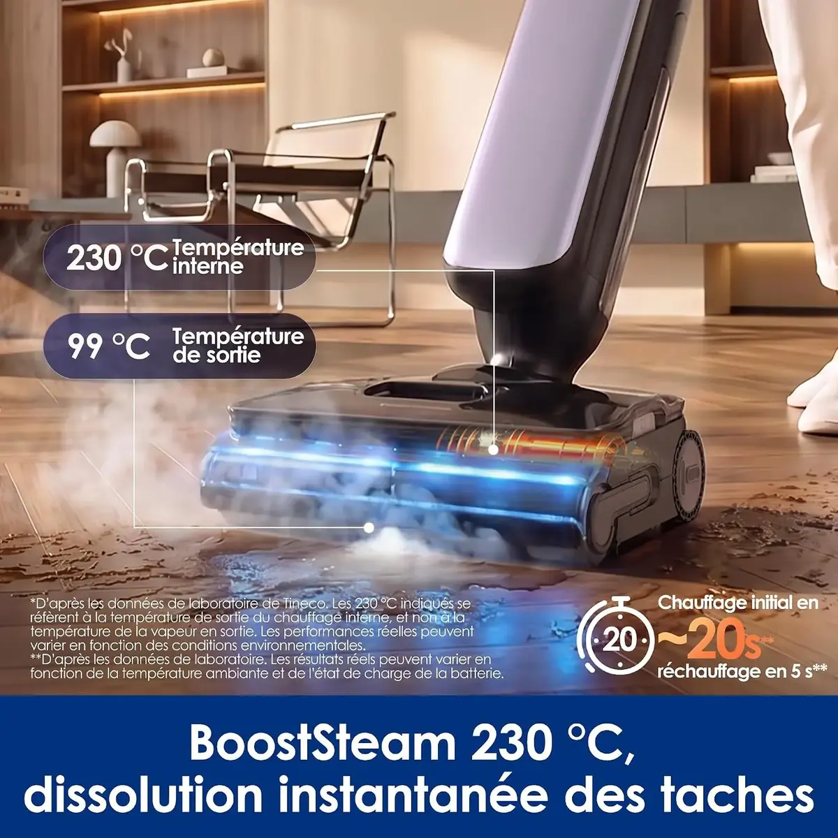 Test Tineco FLOOR ONE S9 Artist Boost Steam&nbsp;: la puissance de la vapeur