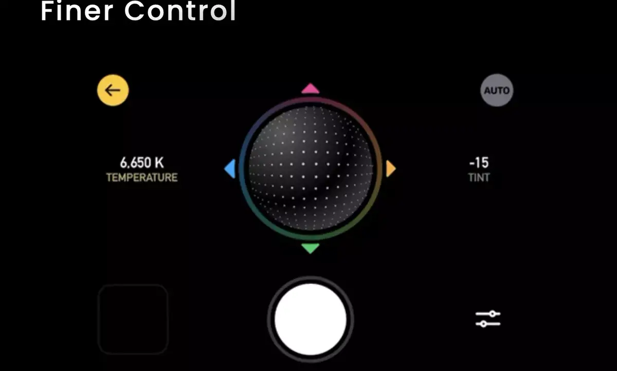 App Photon iPhone balance des blancs