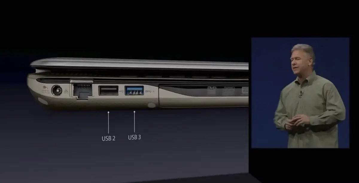 MacBook Neo&nbsp;: quand Apple se moquait des PC avec des ports USB 2/3 m&eacute;lang&eacute;s