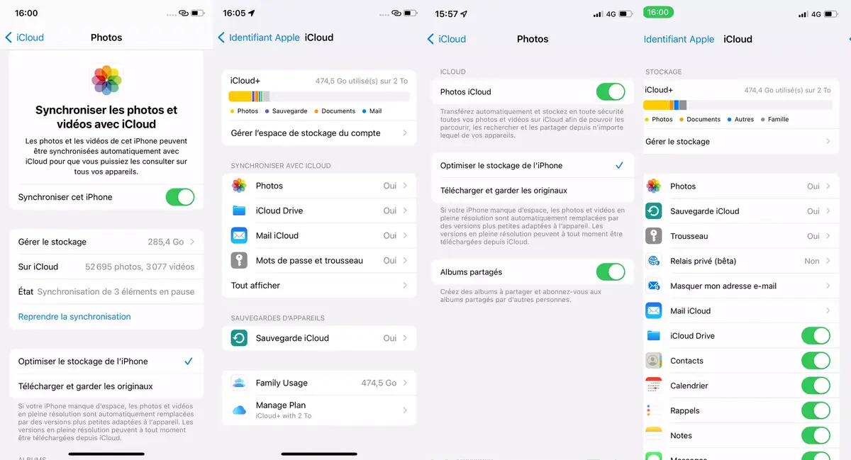 iOS 16 : Apple a aussi simplifié la présentation d'iCloud dans l'app Réglages