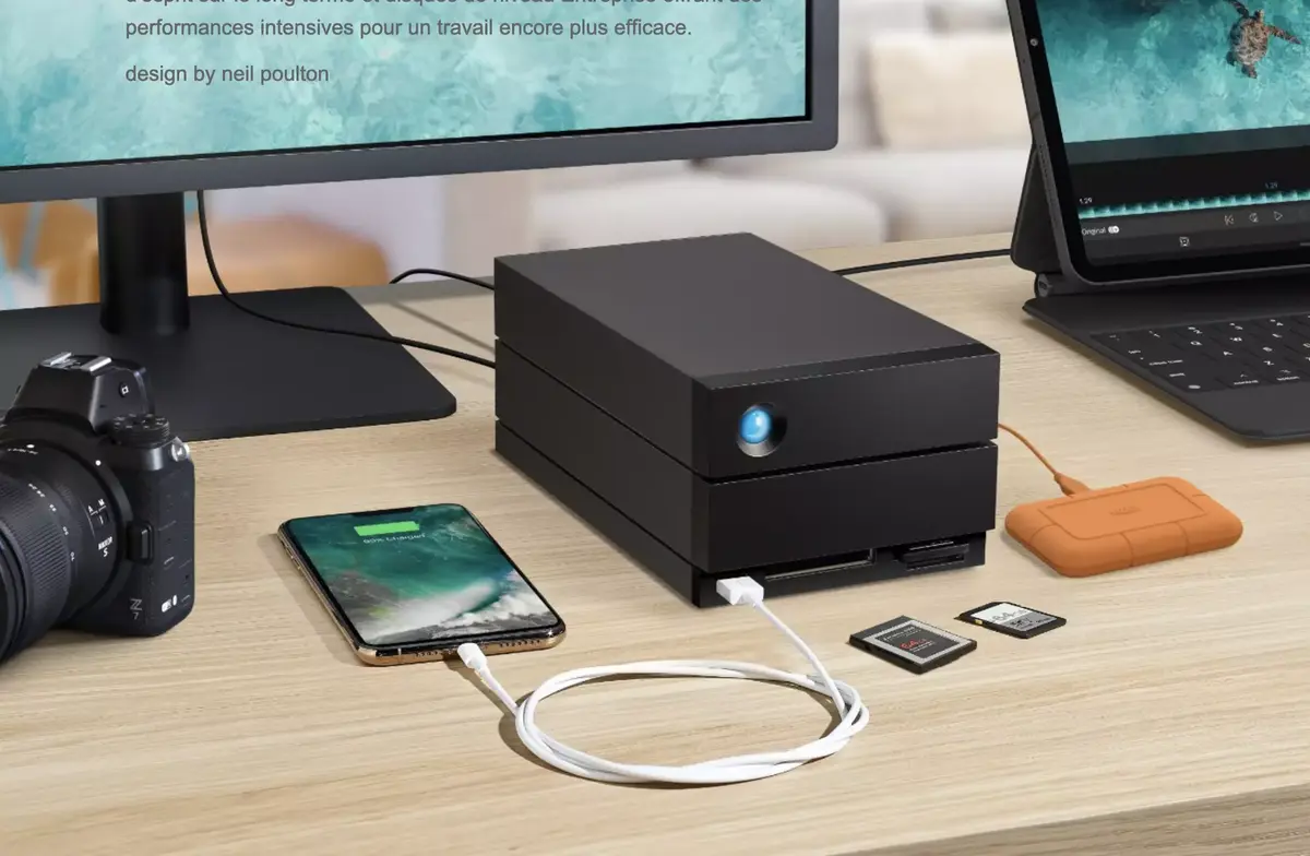 Besoin d'un dock Thunderbolt et d'un boitier RAID ? Le LaCie 2big Dock 16To à 879€ (-205€)