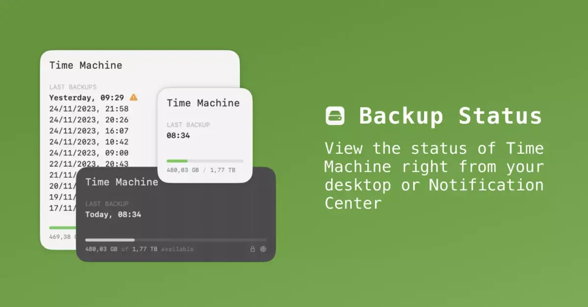 Backup Status Time Machine Mac