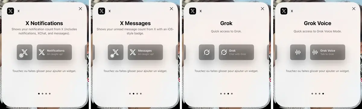 Avec des ann&eacute;es de retard, les widgets de X arrivent sur l&rsquo;iPhone