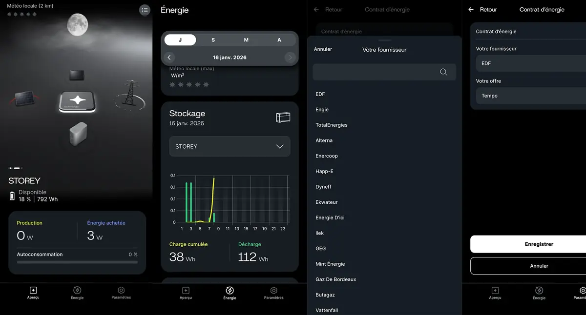 Les batteries solaires Sunology, Anker, EcoFlow & Zendure g&egrave;rent EDF Tempo et les heures creuses&nbsp;!