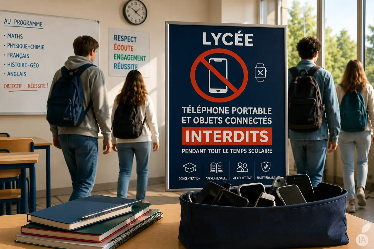 Smartphone interdiction lyc&eacute;e