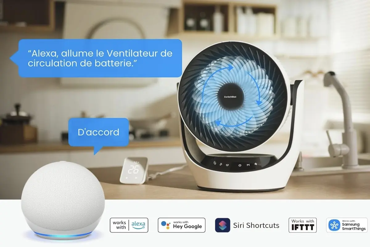 Ce ventilateur connect&eacute; SwitchBot tombe &agrave; 89,99 euros pour la canicule