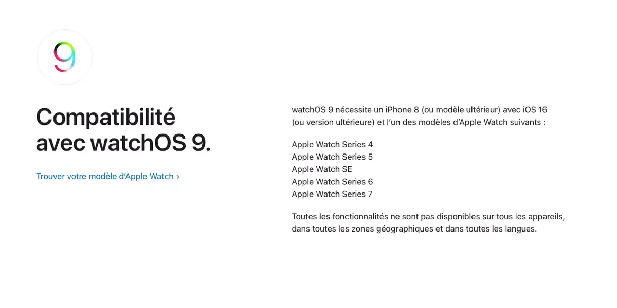 watchOS  9 boudera la Series 3 et Ventura quelques Mac (dont les Mac Pro 2013)