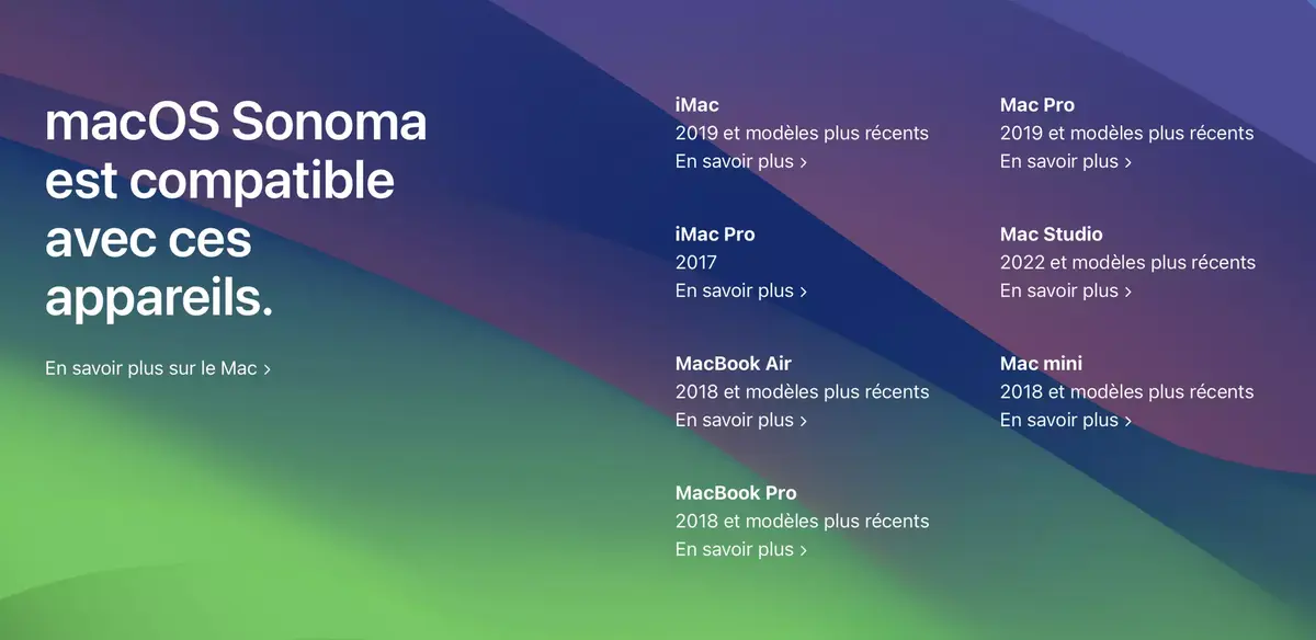 macOS Sonoma est disponible en version finale !