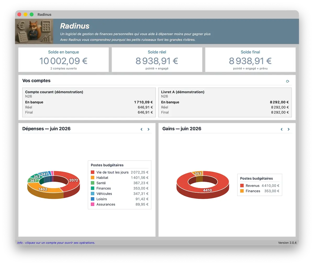 Radinus arrive sur Mac&nbsp;: un gestionnaire de finances gratuit, open source et sans cloud