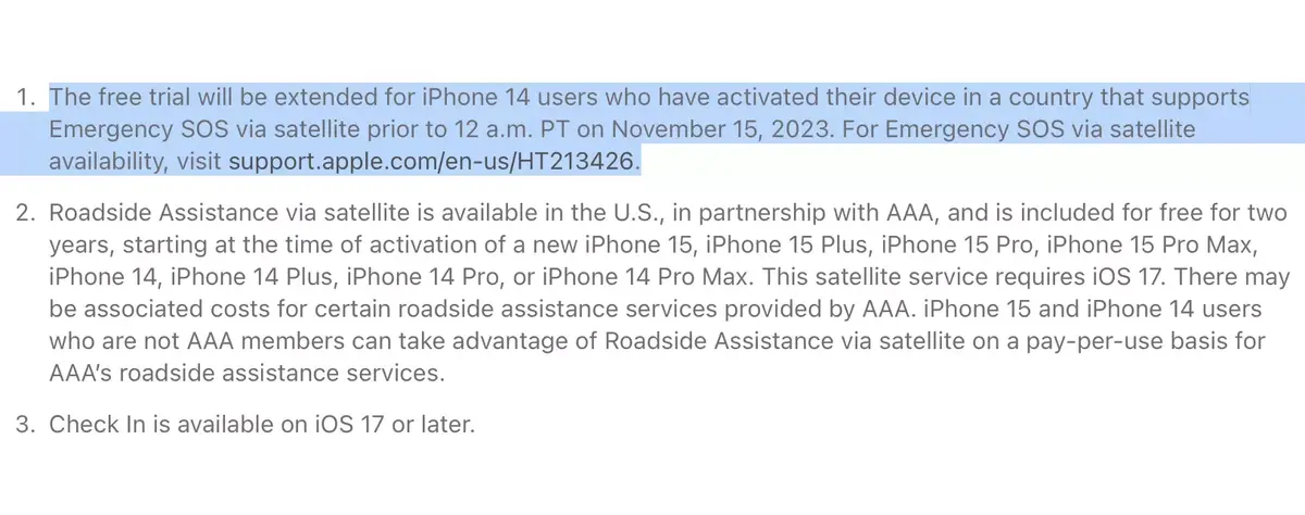 iPhone 14 : comment avoir un an gratuit supplémentaire pour les appels d'urgence par satellite ?