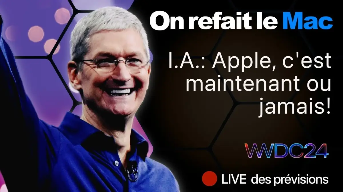 Rejoignez-nous en live ce soir à 19H ! Apple, l'I.A., c'est maintenant ou jamais !