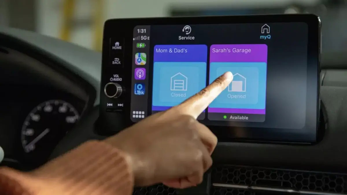 Honda ouverture garage via CarPlay