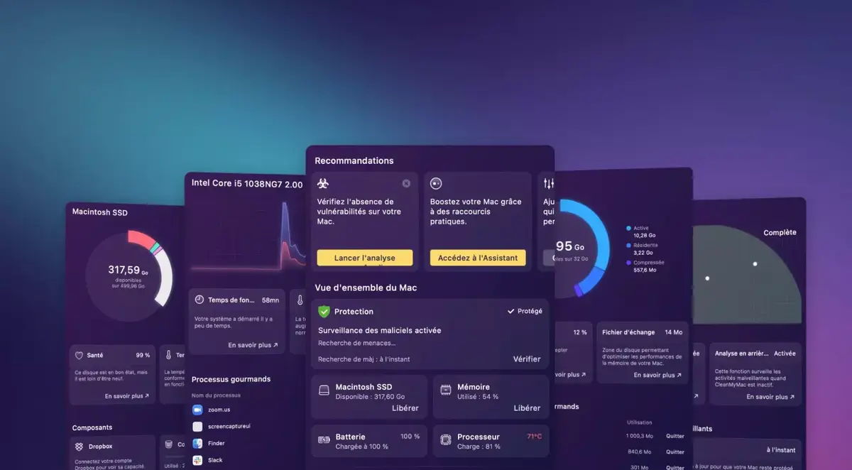 CleanMyMac X propose de nouvelles fonctions pour surveiller la santé du Mac