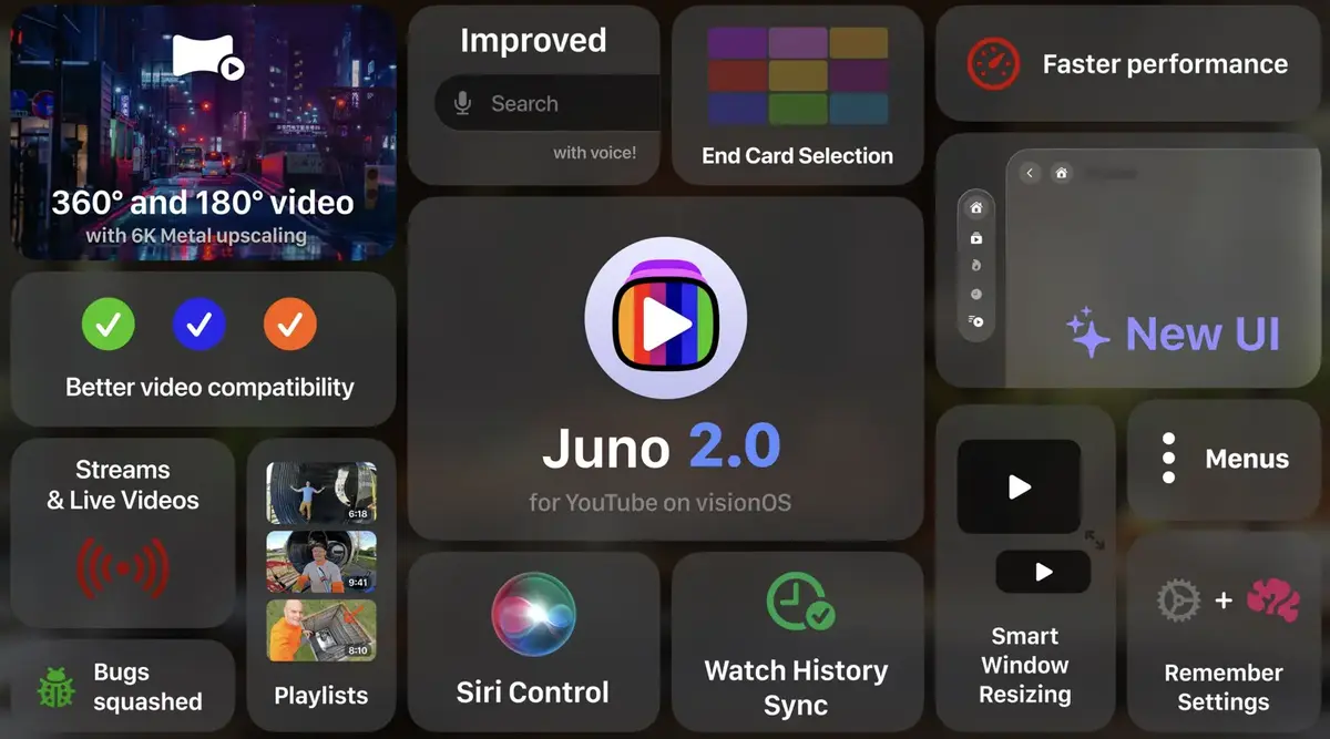 Juno 2.0 Vision Pro YouTube 360°