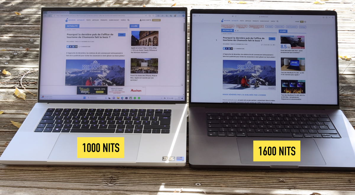 Test MacBook Pro M3 Max contre Razer Blade 16 i9 RTX 4080, le match !