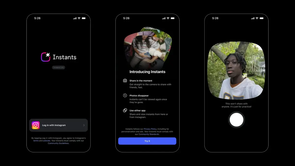 Meta d&eacute;voile Instants, l'app Instagram de photos &eacute;ph&eacute;m&egrave;res qui copie Snapchat