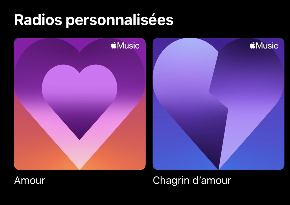 Amour Chagrin d'amour Apple Music Saint-Valentin