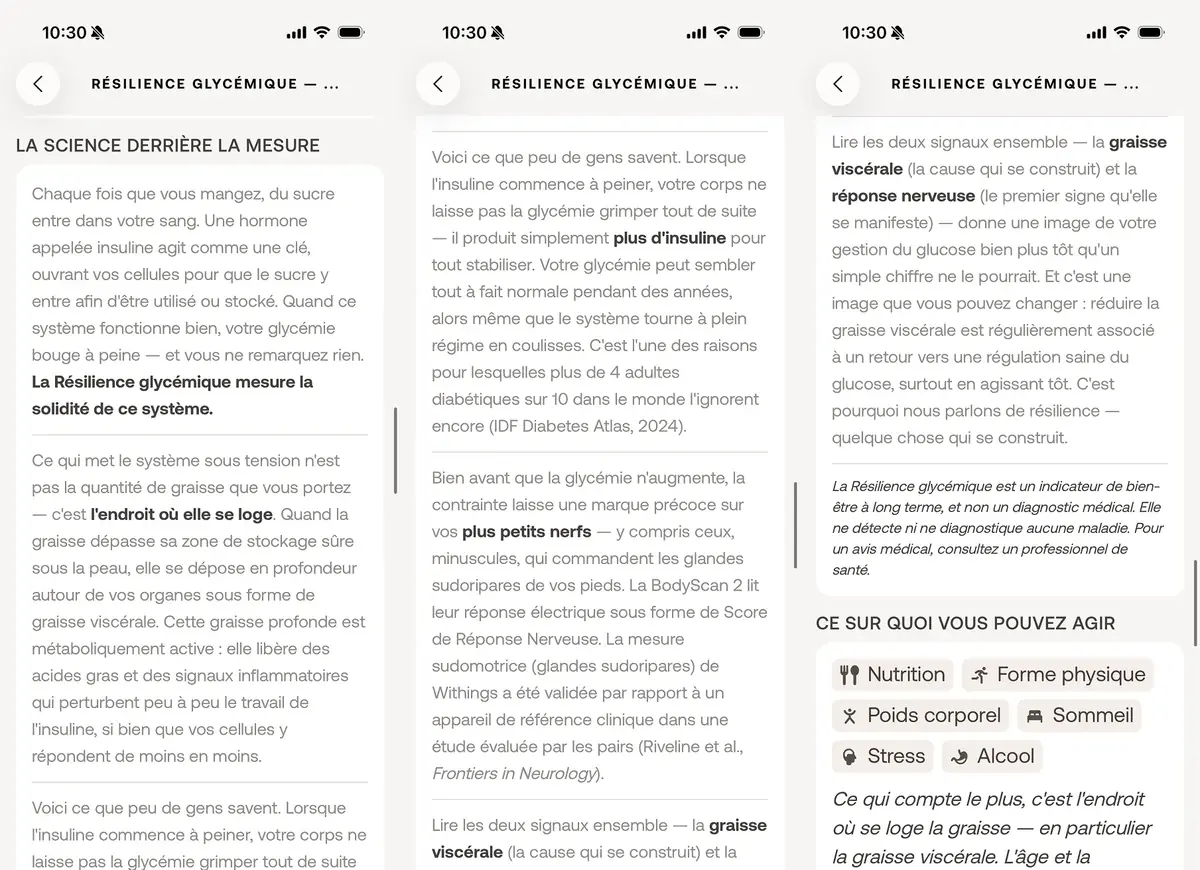 La Withings BodyScan 2 va d&eacute;sormais surveiller votre "r&eacute;silience glyc&eacute;mique"