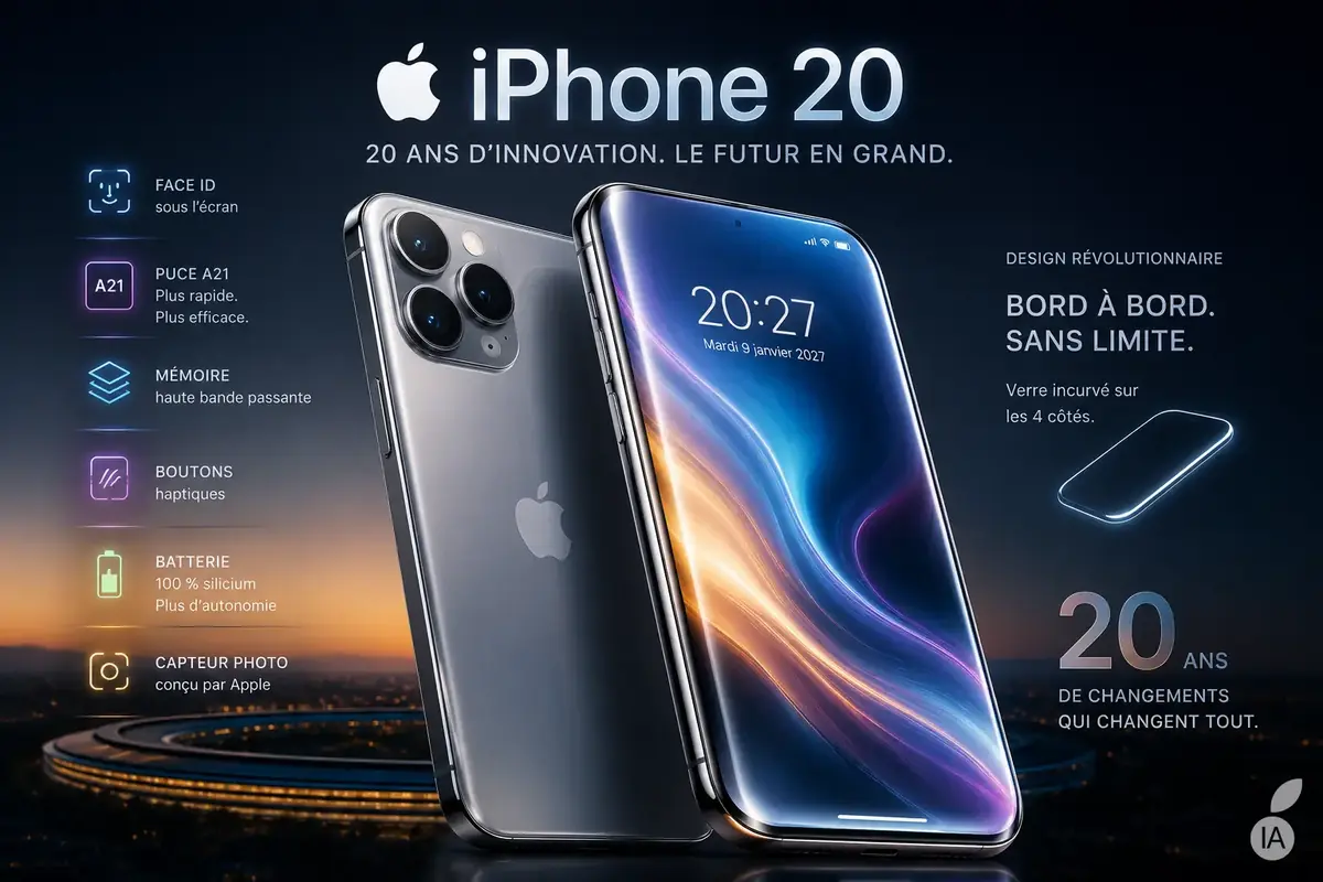Qu'attendre de l'iPhone 20&nbsp;: tout ce que l'on sait&nbsp;!