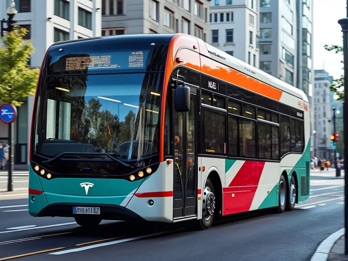 Tesla ferait mieux de lancer une gamme de bus ! (Image : Grok)