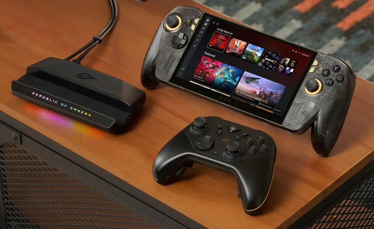 Asus d&eacute;voile la ROG Xbox Ally X20, une console portable OLED transparente pour ses 20 ans