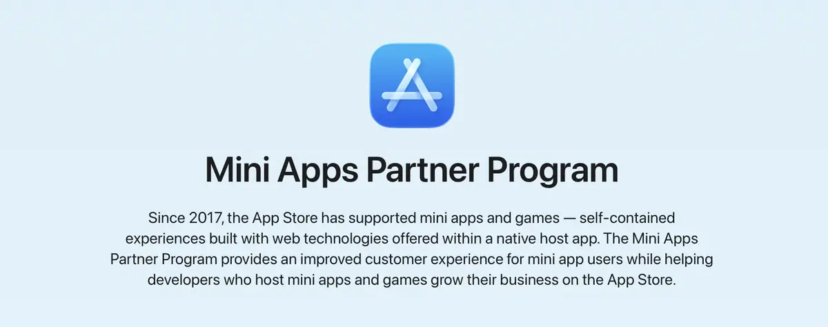 Apple dévoile un programme inédit pour booster les mini-apps (oui mais...)