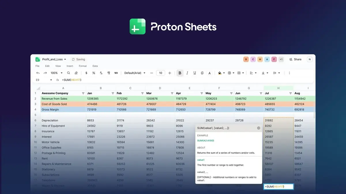 Proton Sheets