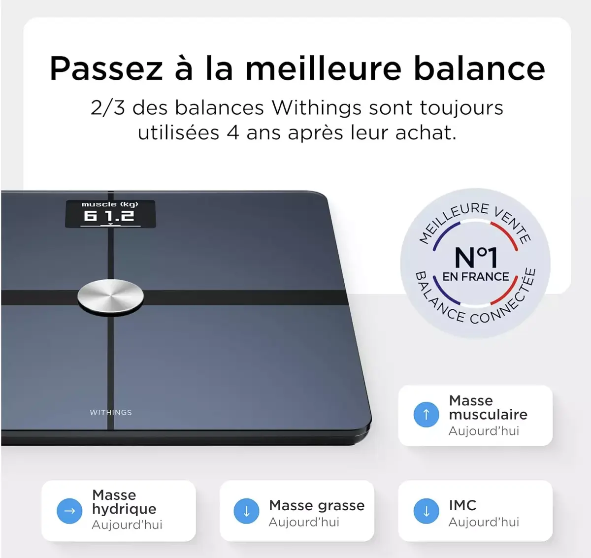 La balance connectée Withings Body+ au meilleur prix pour le Prime Day