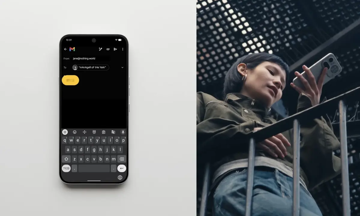 Nothing lance Essential Voice, sa dict&eacute;e IA qui veut remplacer votre clavier