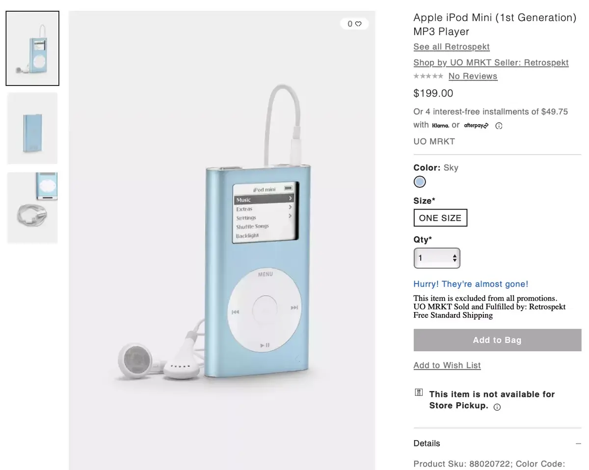 Et si le cadeau de Noël tendance était cet iPod "vintage" (hors de prix) ?