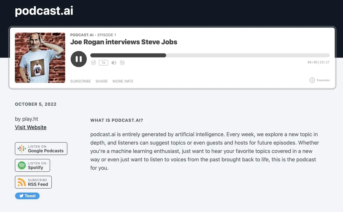 Une IA de Steve Jobs donne une interview en podcast ! 