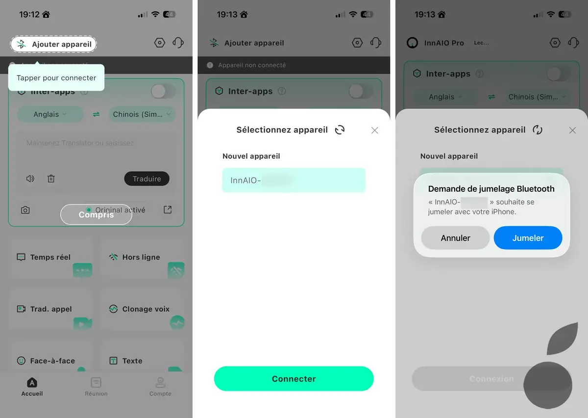 Test de l'InnAIO AI Translator T10&nbsp;: un galet traducteur qui se colle &agrave; l'iPhone