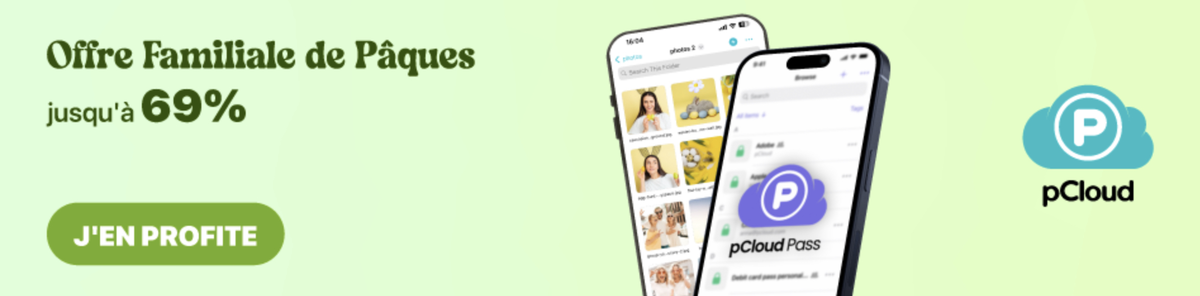 pCloud : -69% sur les offres Cloud familiales pour Pâques !