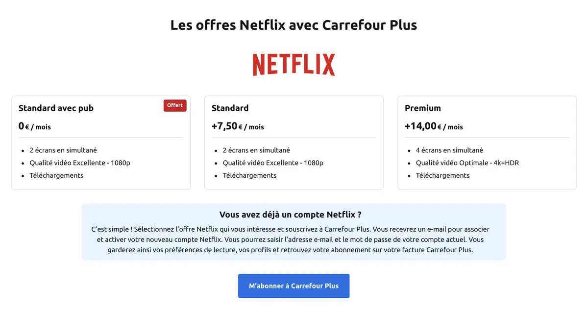 Netflix passe tous les abonnements Essentiel à l'offre Standard avec pub