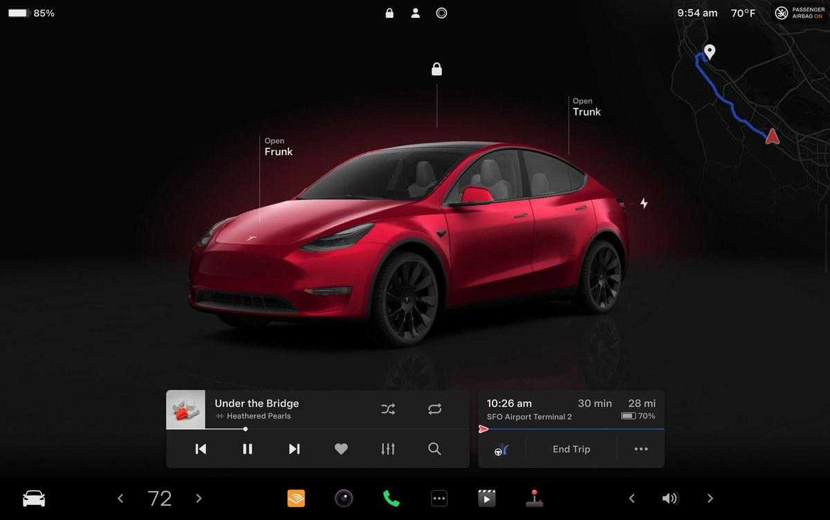 Tesla : une nouvelle interface logicielle et quelques fonctions inédites