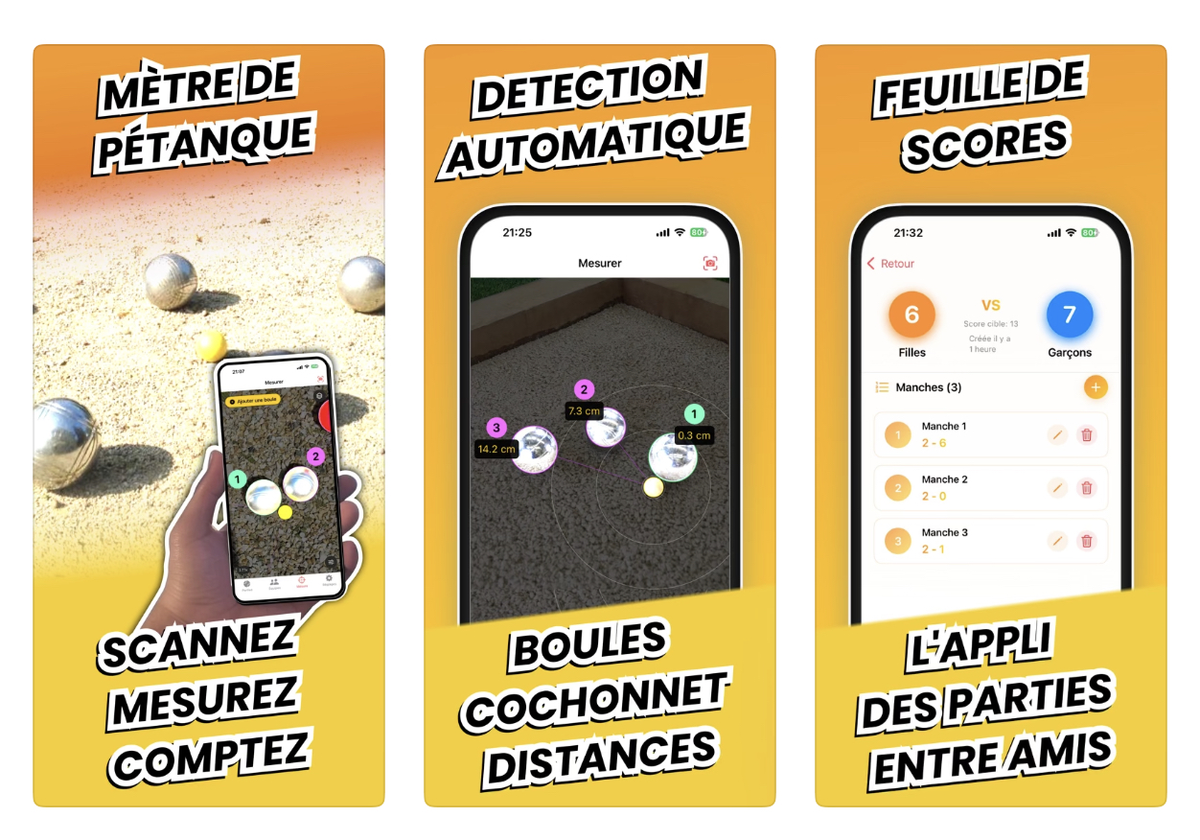 5 codes à gagner pour Cochonnet, qui calcule les distances des boules à la pétanque ! (j'ai testé !)