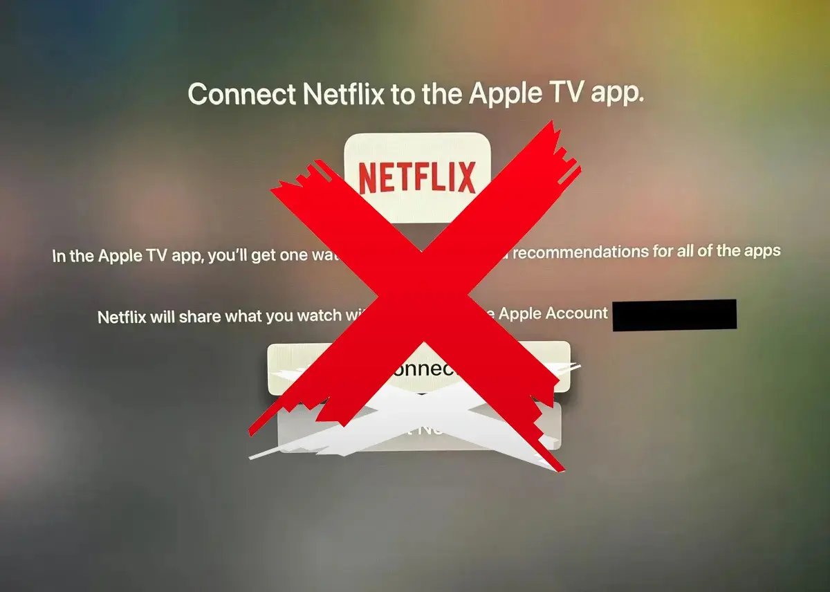 Apple TV应用程序中的Netflix…糟糕，这是一个错误