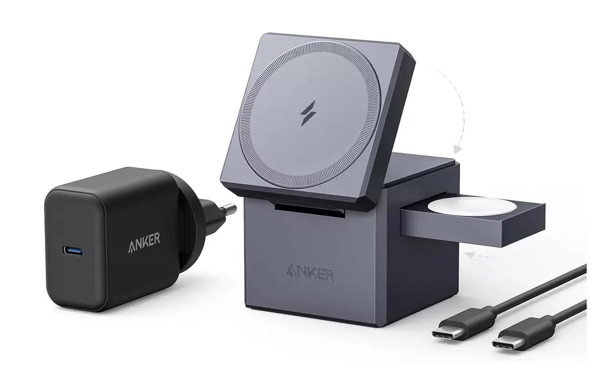 Anker charge rapide 3-en-1 MagSafe 15W promo pas cher