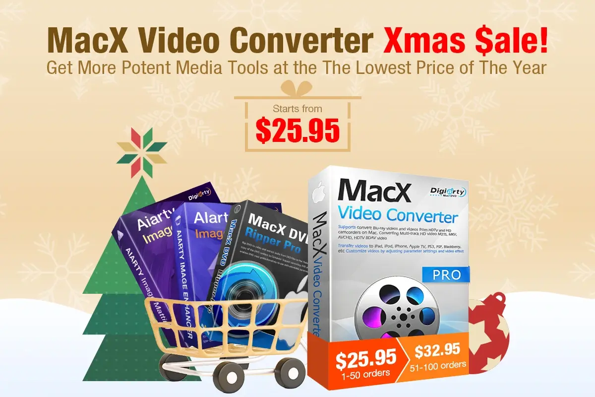 Offre de Noël à -50%: licence à vie pour MacX Video Converter Pro à son prix le plus bas !