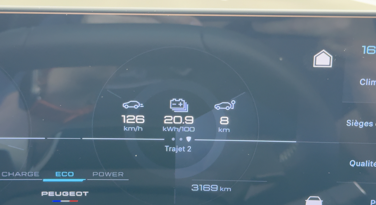 Combien de temps pour faire 720Km en Peugeot E-3008 électrique ?