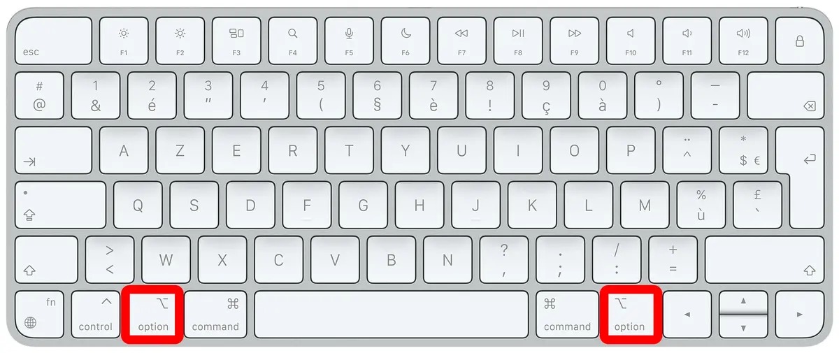 Touches Alt clavier Mac