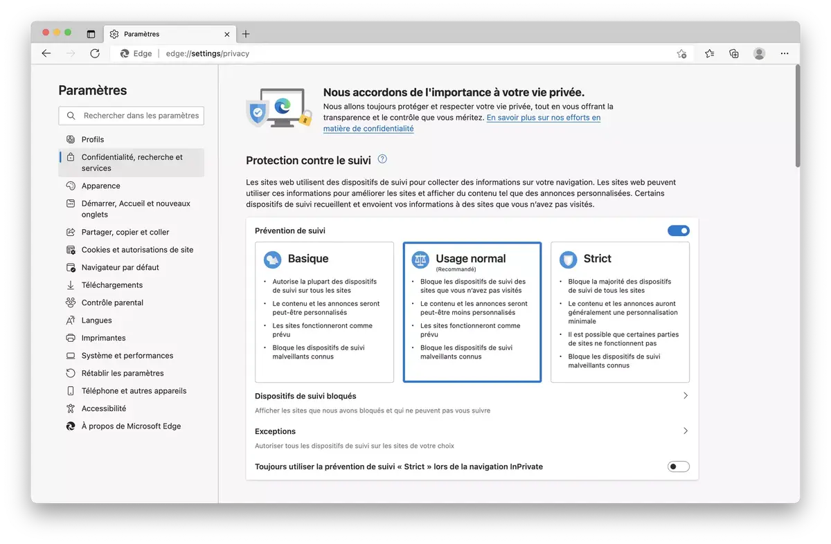 Confidentialité : Microsoft Edge propose un nouveau mode "Basique" de navigation