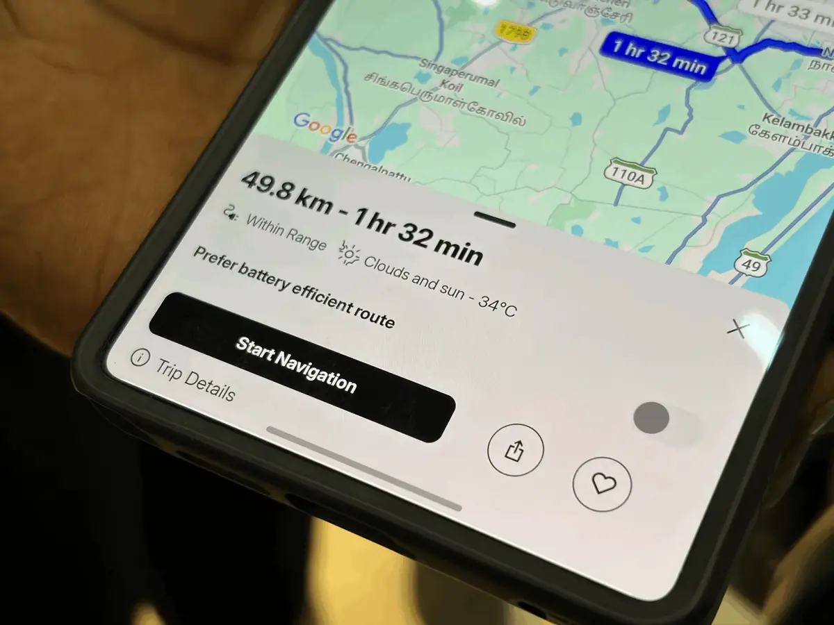 Google Maps est int&eacute;gr&eacute; dans l'app Royal Enfield